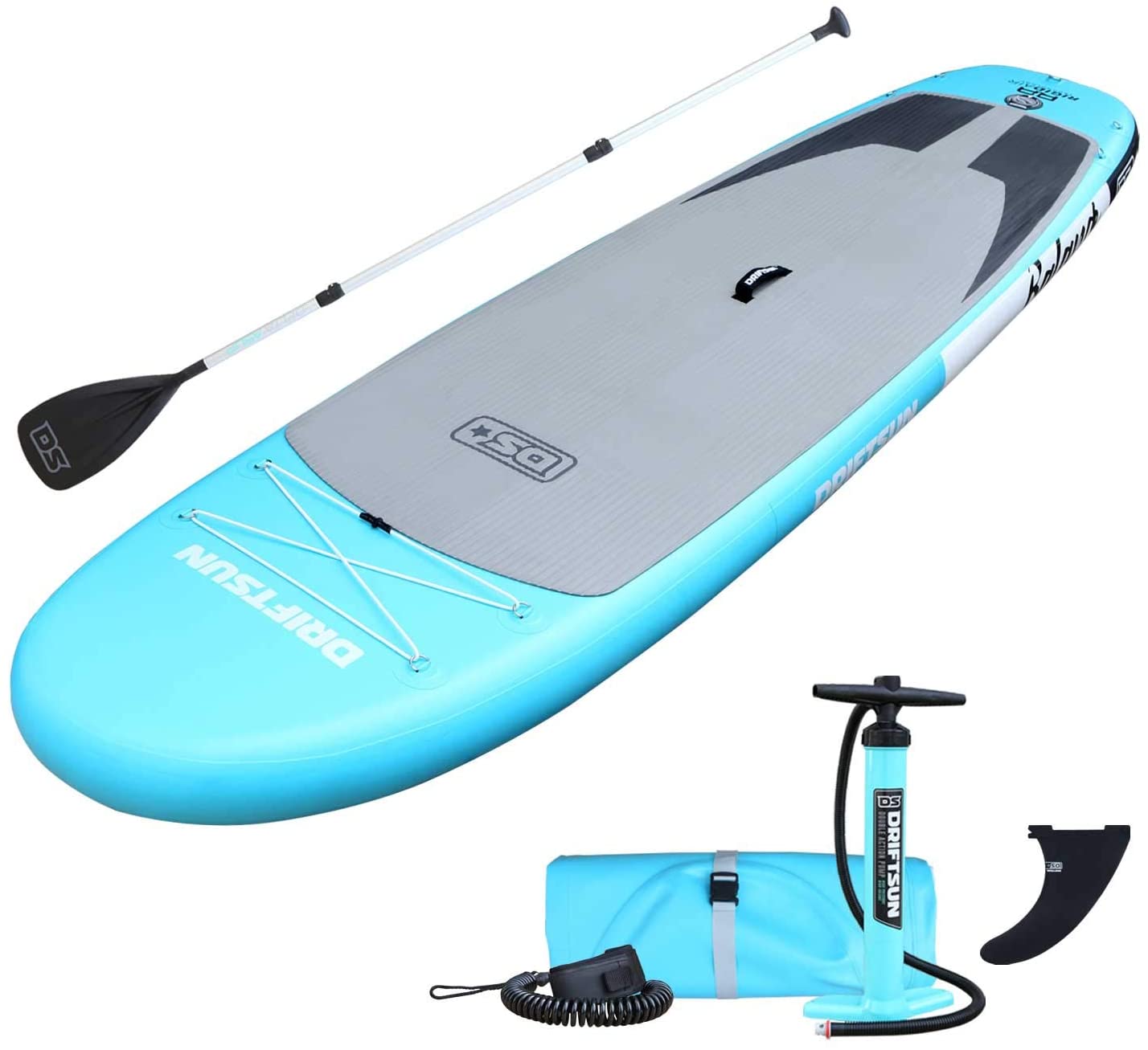 Driftsun 11 Foot Extra Wide Stable Inflatable Paddle Board, Yoga Balance Stand Up SUP