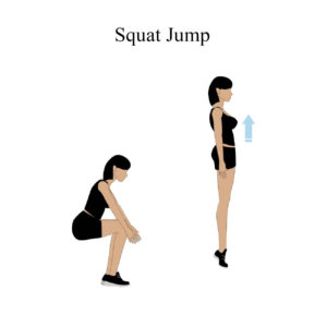 Squat jump exercise